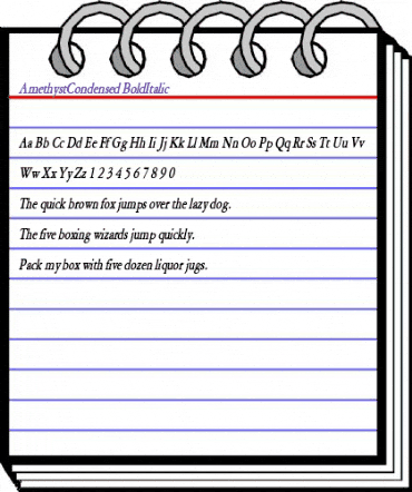 AmethystCondensed BoldItalic animated font preview AmethystCondensed BoldItalic animated font preview