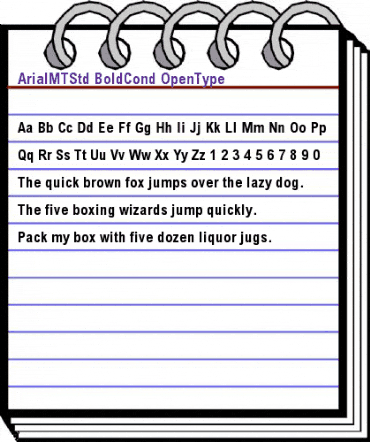 Arial MT Std Bold Cond animated font preview Arial MT Std Bold Cond animated font preview