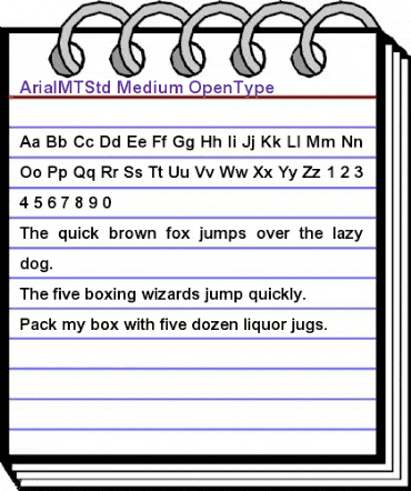 Arial MT Std Medium animated font preview Arial MT Std Medium animated font preview