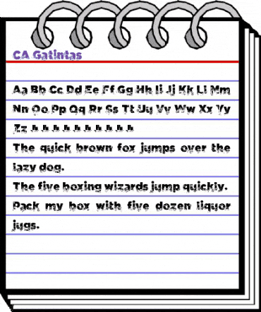 C.A. Gatintas Regular animated font preview C.A. Gatintas Regular animated font preview