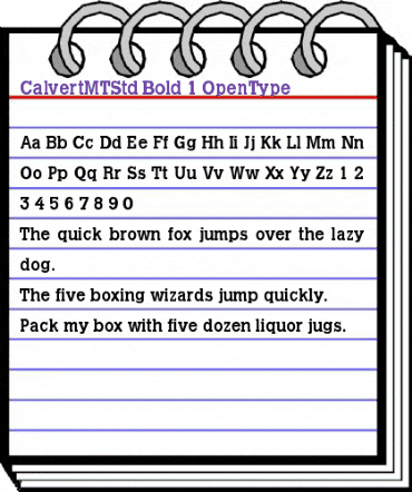 Calvert MT Std Bold animated font preview Calvert MT Std Bold animated font preview