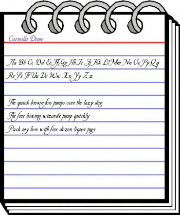 Carmilla Demo Regular animated font preview Carmilla Demo Regular animated font preview