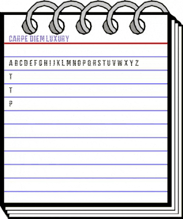 CARPE DIEM LUXURY demo Regular animated font preview CARPE DIEM LUXURY demo Regular animated font preview