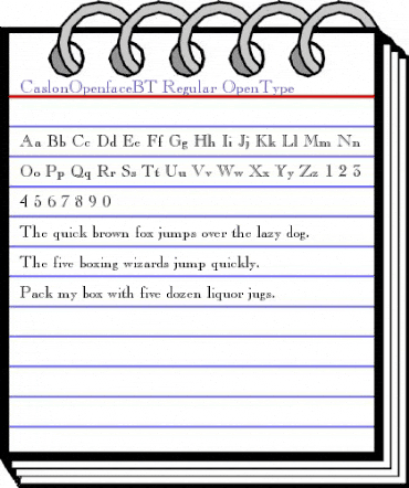 Caslon Openface Regular animated font preview Caslon Openface Regular animated font preview