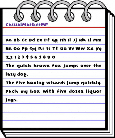 CasualMarkerMF Regular animated font preview CasualMarkerMF Regular animated font preview