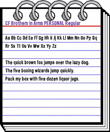 CF Brothers in Arms PERSONAL Regular animated font preview CF Brothers in Arms PERSONAL Regular animated font preview