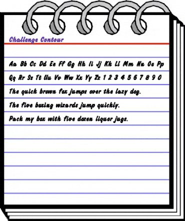 Challenge Contour Regular animated font preview Challenge Contour Regular animated font preview