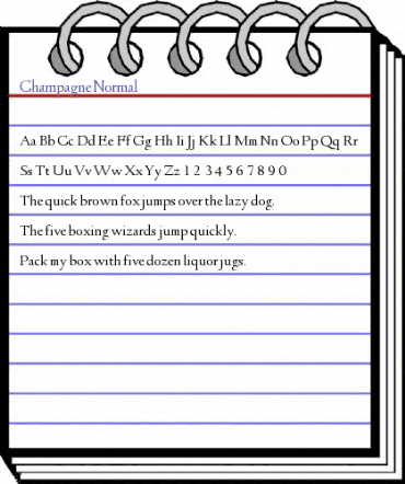 ChampagneNormal Regular animated font preview ChampagneNormal Regular animated font preview