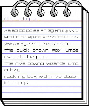 Changeling Light animated font preview Changeling Light animated font preview