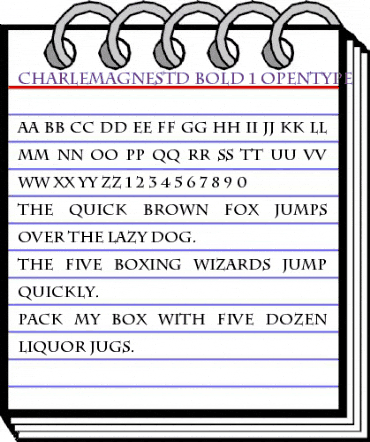 Charlemagne Std Bold animated font preview Charlemagne Std Bold animated font preview