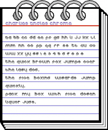 Charlie's Angles Chrome Regular animated font preview Charlie's Angles Chrome Regular animated font preview