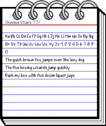 Chasing Stars Regular animated font preview Chasing Stars Regular animated font preview