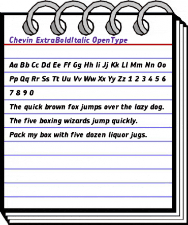 Chevin ExtraBoldItalic animated font preview Chevin ExtraBoldItalic animated font preview