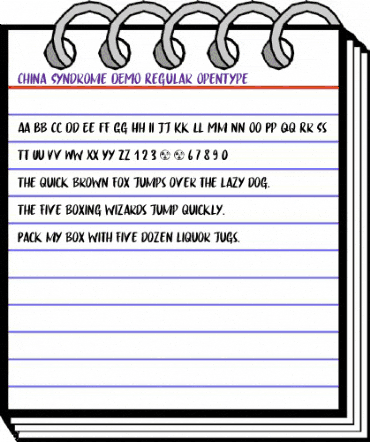 China Syndrome DEMO Regular animated font preview China Syndrome DEMO Regular animated font preview