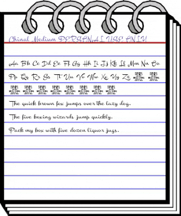 Chinal Medium PERSONAL USE ONLY Regular animated font preview Chinal Medium PERSONAL USE ONLY Regular animated font preview