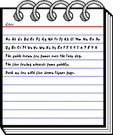 Choc Regular animated font preview Choc Regular animated font preview