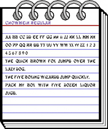 ChowMein Regular animated font preview ChowMein Regular animated font preview