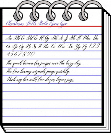 Christmas Bells Italic Regular animated font preview Christmas Bells Italic Regular animated font preview
