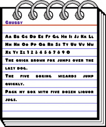 Chubby Regular animated font preview Chubby Regular animated font preview