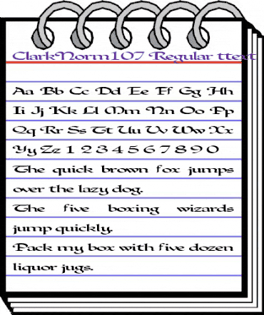 ClarkNorm107 Regular animated font preview ClarkNorm107 Regular animated font preview