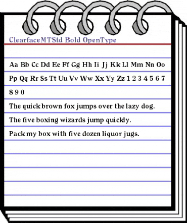 Clearface MT Std Bold animated font preview Clearface MT Std Bold animated font preview