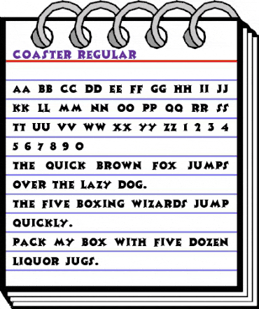 Coaster Regular animated font preview Coaster Regular animated font preview