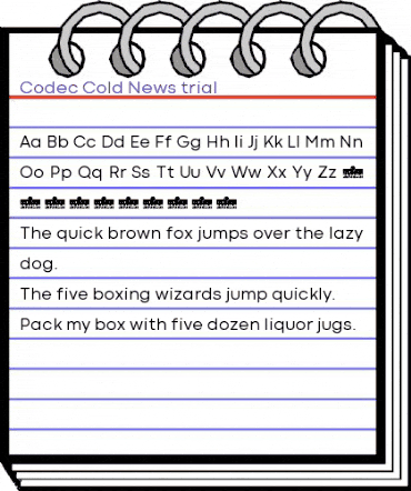 Codec Cold Trial News animated font preview Codec Cold Trial News animated font preview