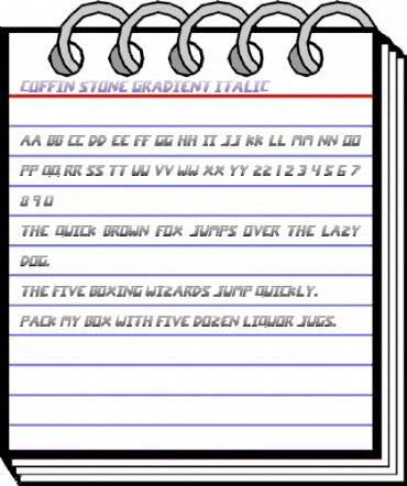 Coffin Stone Gradient Italic Italic animated font preview Coffin Stone Gradient Italic Italic animated font preview