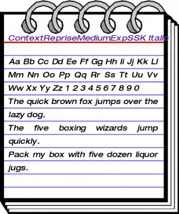 ContextRepriseMediumExpSSK Italic animated font preview ContextRepriseMediumExpSSK Italic animated font preview