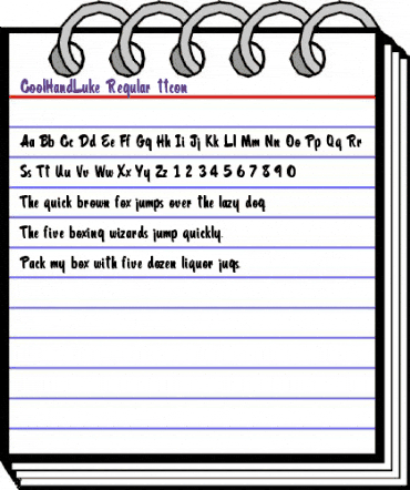 CoolHandLuke Regular animated font preview CoolHandLuke Regular animated font preview