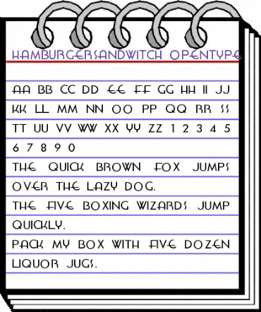 HamburgerSandwitch Regular animated font preview HamburgerSandwitch Regular animated font preview