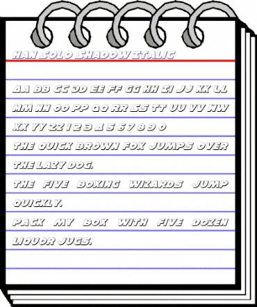 Han Solo Shadow Italic Shadow Italic animated font preview Han Solo Shadow Italic Shadow Italic animated font preview
