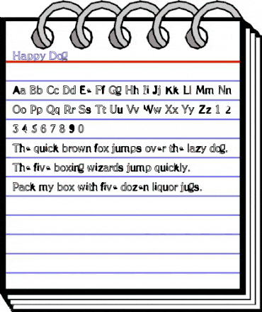 Happy Dog Regular animated font preview Happy Dog Regular animated font preview