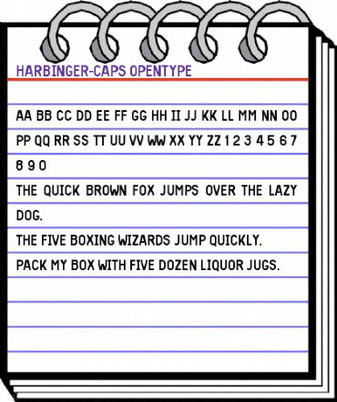 Harbinger Regular animated font preview Harbinger Regular animated font preview
