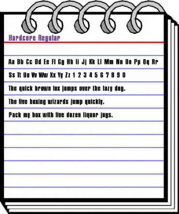 Hardcore Regular animated font preview Hardcore Regular animated font preview