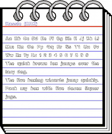 Hassle (BRK) Regular animated font preview Hassle (BRK) Regular animated font preview