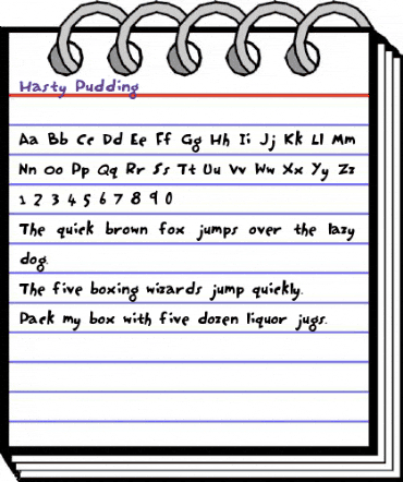 Hasty Pudding Regular animated font preview Hasty Pudding Regular animated font preview