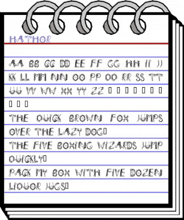 Hathor Regular animated font preview Hathor Regular animated font preview