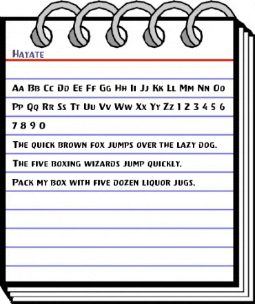 Hayate Regular animated font preview Hayate Regular animated font preview