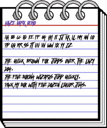 Haze Dark Demo Regular animated font preview Haze Dark Demo Regular animated font preview