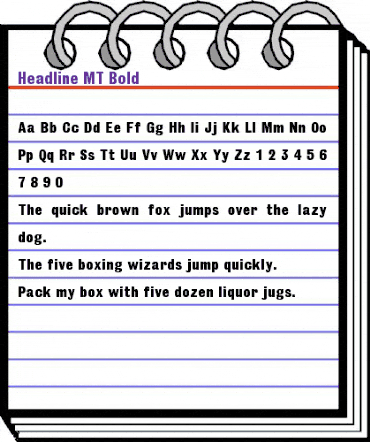 Headline MT Bold Regular animated font preview Headline MT Bold Regular animated font preview