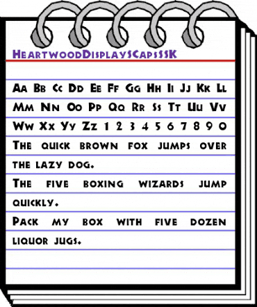 HeartwoodDisplaySCapsSSK Regular animated font preview HeartwoodDisplaySCapsSSK Regular animated font preview
