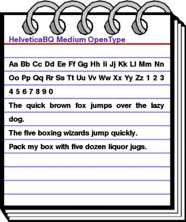 Helvetica BQ Regular animated font preview Helvetica BQ Regular animated font preview