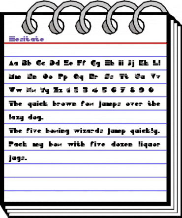 Hesitate Normal animated font preview Hesitate Normal animated font preview