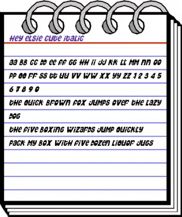 Hey Elsie Cute Regular animated font preview Hey Elsie Cute Regular animated font preview