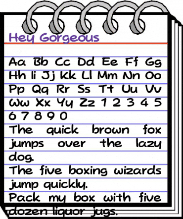 Hey Gorgeous Regular animated font preview Hey Gorgeous Regular animated font preview