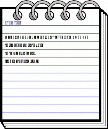 HFF High Tension Regular animated font preview HFF High Tension Regular animated font preview