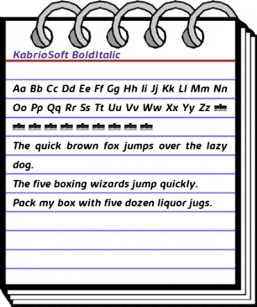 Kabrio Soft Bold Italic animated font preview Kabrio Soft Bold Italic animated font preview