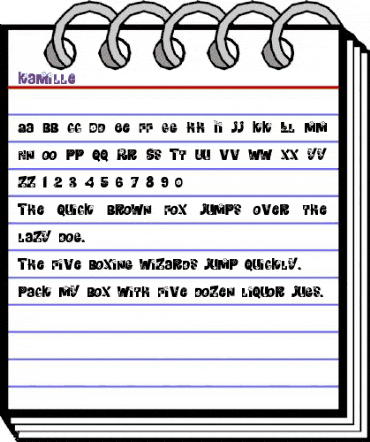 Kamille Regular animated font preview Kamille Regular animated font preview
