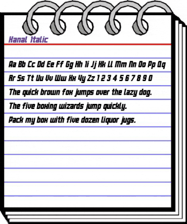 Kanal Italic animated font preview Kanal Italic animated font preview